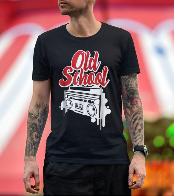 Premium T-Shirt: Old School Hip Hop Vintage Boombox T-Shirt Old School Hip Hop Vintage Boombox T-Shirt