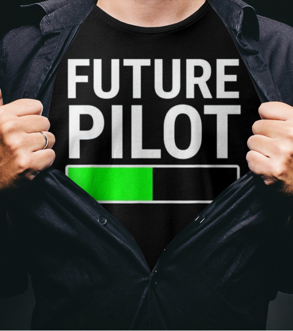 Future Pilot Loading Bar Flight Sc T-Shirt