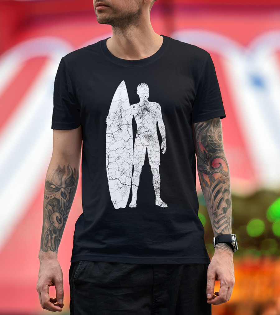 Cool Surfing Surf Surfer Vintage Retr Retro Style Surfboard T-Shirt