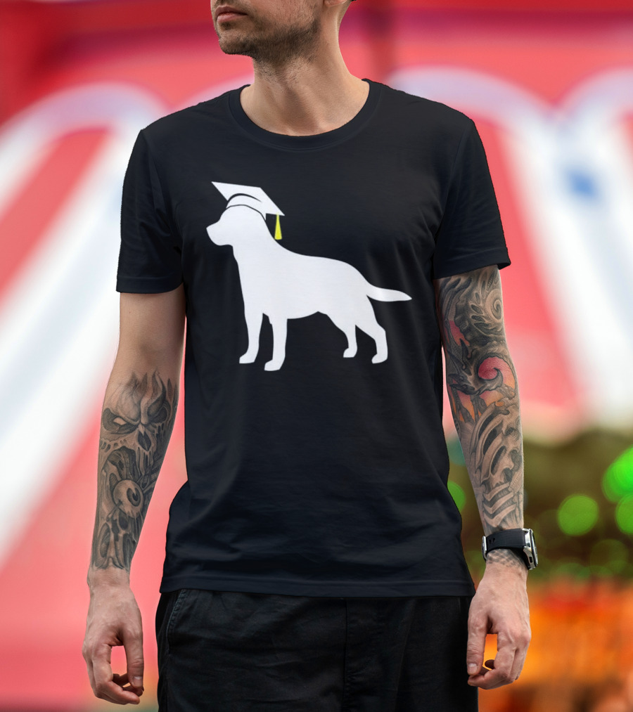 Labrador Retriever Wearing Grad Cap Graduation T-Shirt