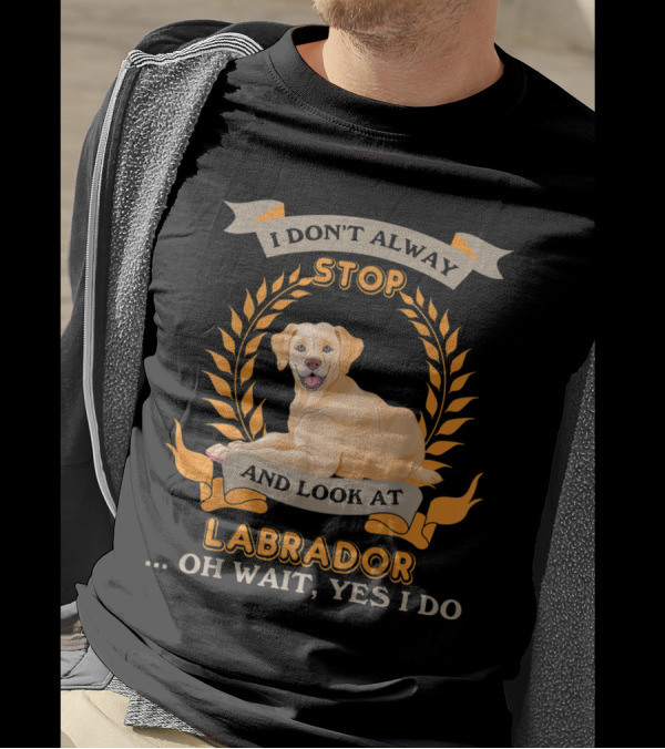 I Don't Always Stop And Look At Labrador Oh Wait Yes I Do T-Shirt