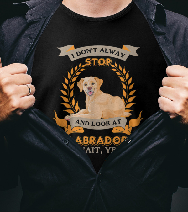 I Don't Always Stop And Look At Labrador Oh Wait Yes I Do T-Shirt