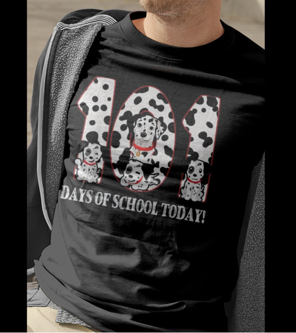 101 Days Of School Today Dalmatian Dog T-Shirt