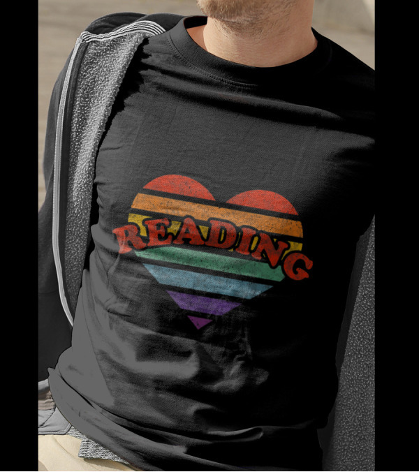 Reading Rainbow Heart 80s Retro Whimsy T-Shirt