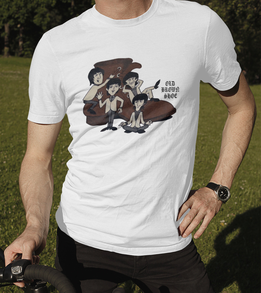 Old Brown Shoe Cartoon Characters With Boot T-Shirt