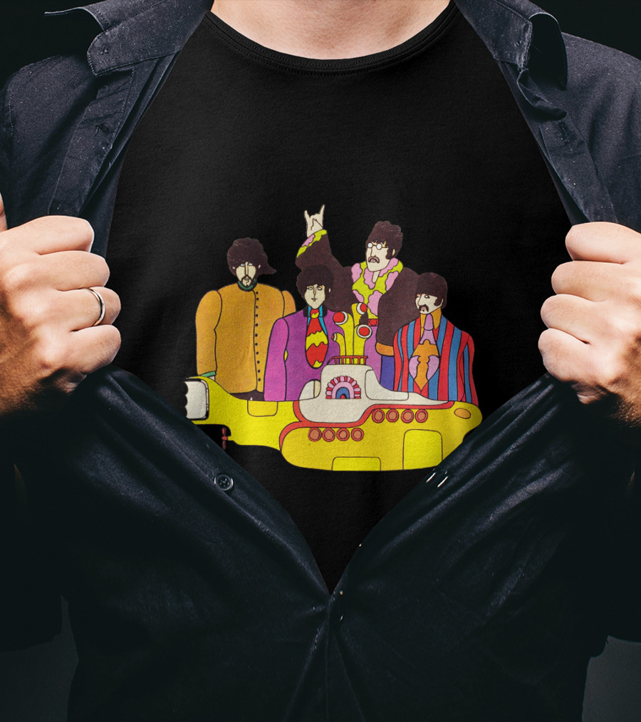 Tb 42 Yellow Submarine Cartoon Quartet T-Shirt
