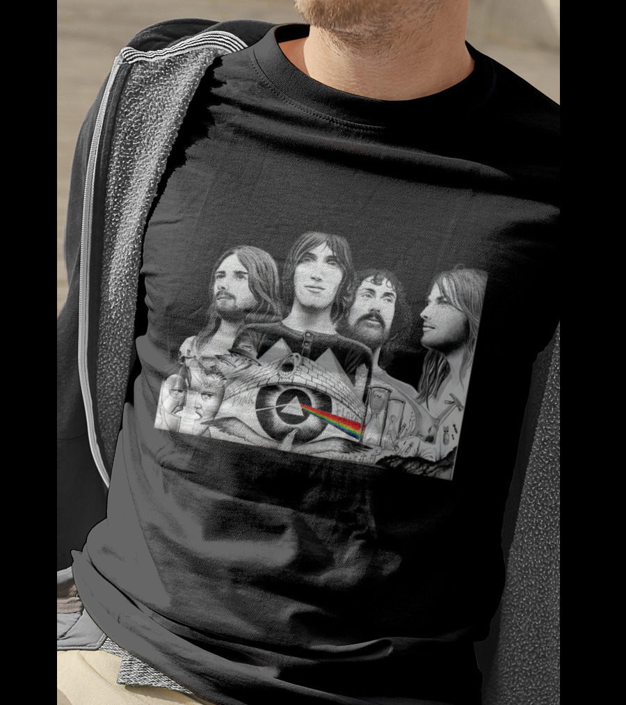 Pink Floyd Dark Side Of The Moon Album Art Band Members T-Shirt