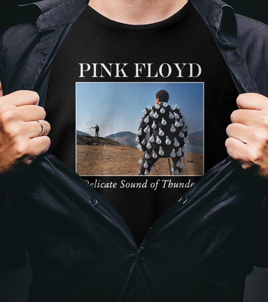 Pink Floyd Delicate Sound Of Thunder Lightbulb Suit Album Cover T-Shirt