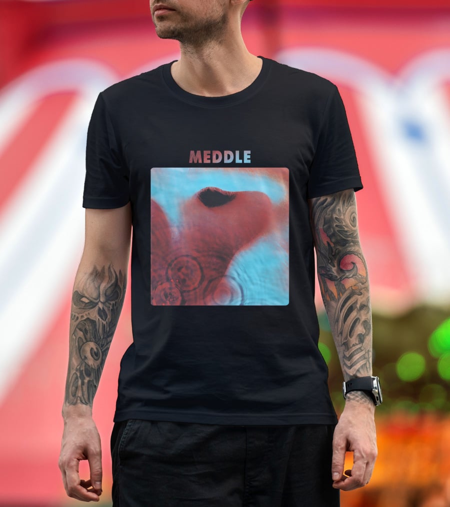 Pink Floyd - Meddle Album Cover Art Vintage Style T-Shirt