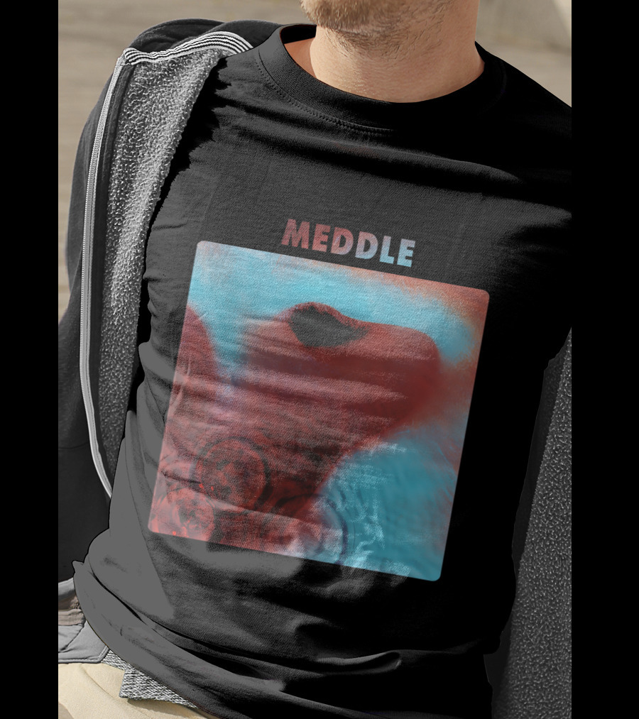 Pink Floyd - Meddle Album Cover Art Vintage Style T-Shirt