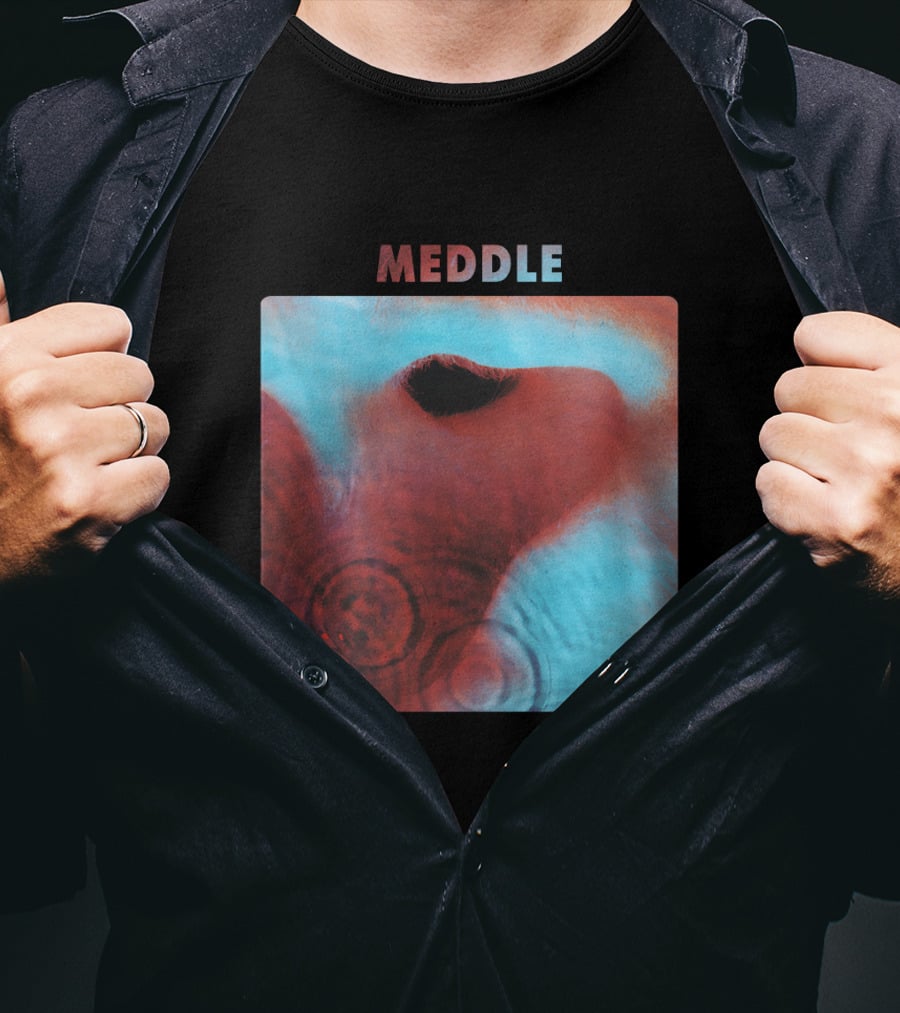 Pink Floyd - Meddle Album Cover Art Vintage Style T-Shirt