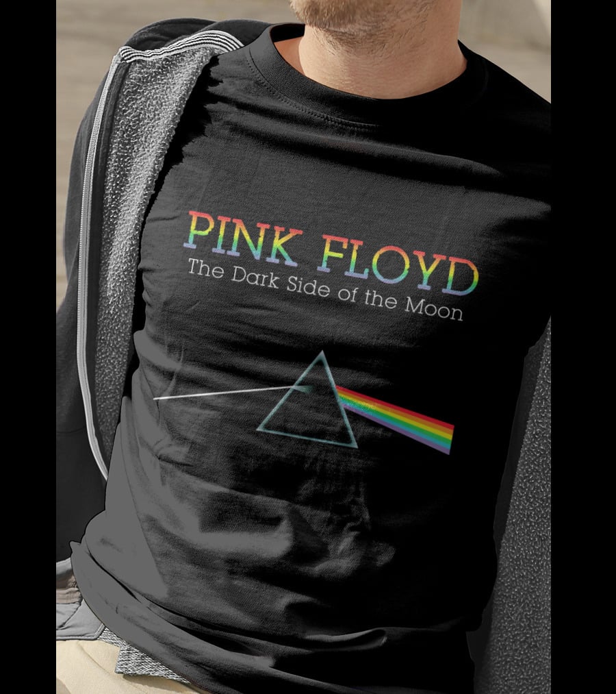 Pink Floyd The Dark Side Of The Moon Prism Rainbow Spectrum T-Shirt