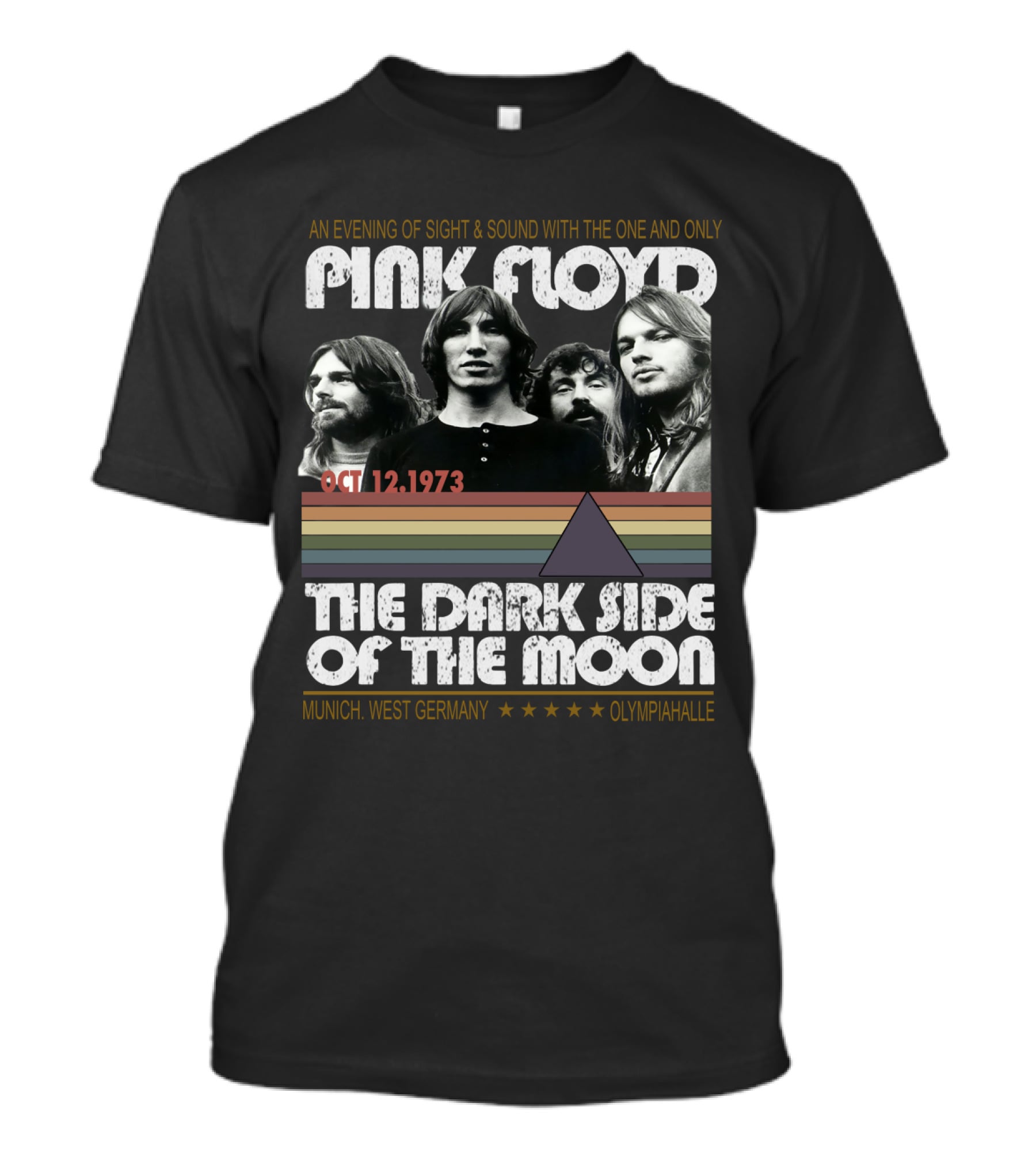 Pink Floyd The Dark Side Of The Moon Oct 12 1973 Munich Olympiahalle T-Shirt