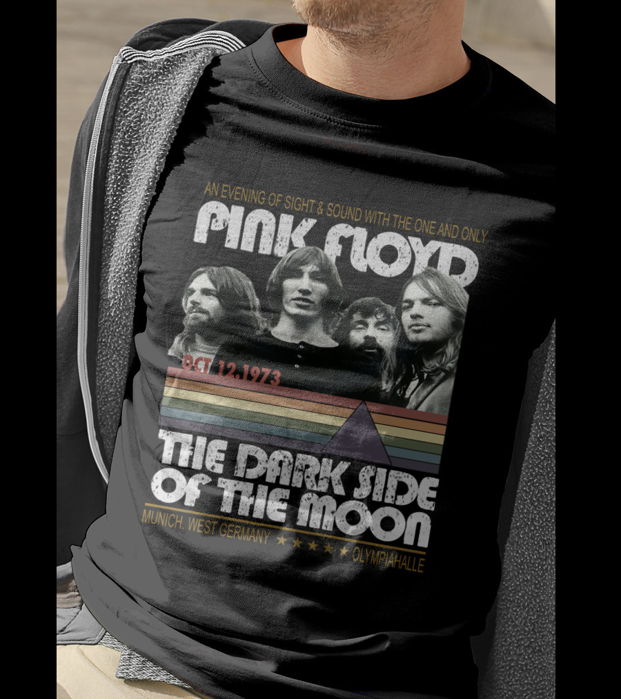 Pink Floyd The Dark Side Of The Moon Oct 12 1973 Munich Olympiahalle T-Shirt