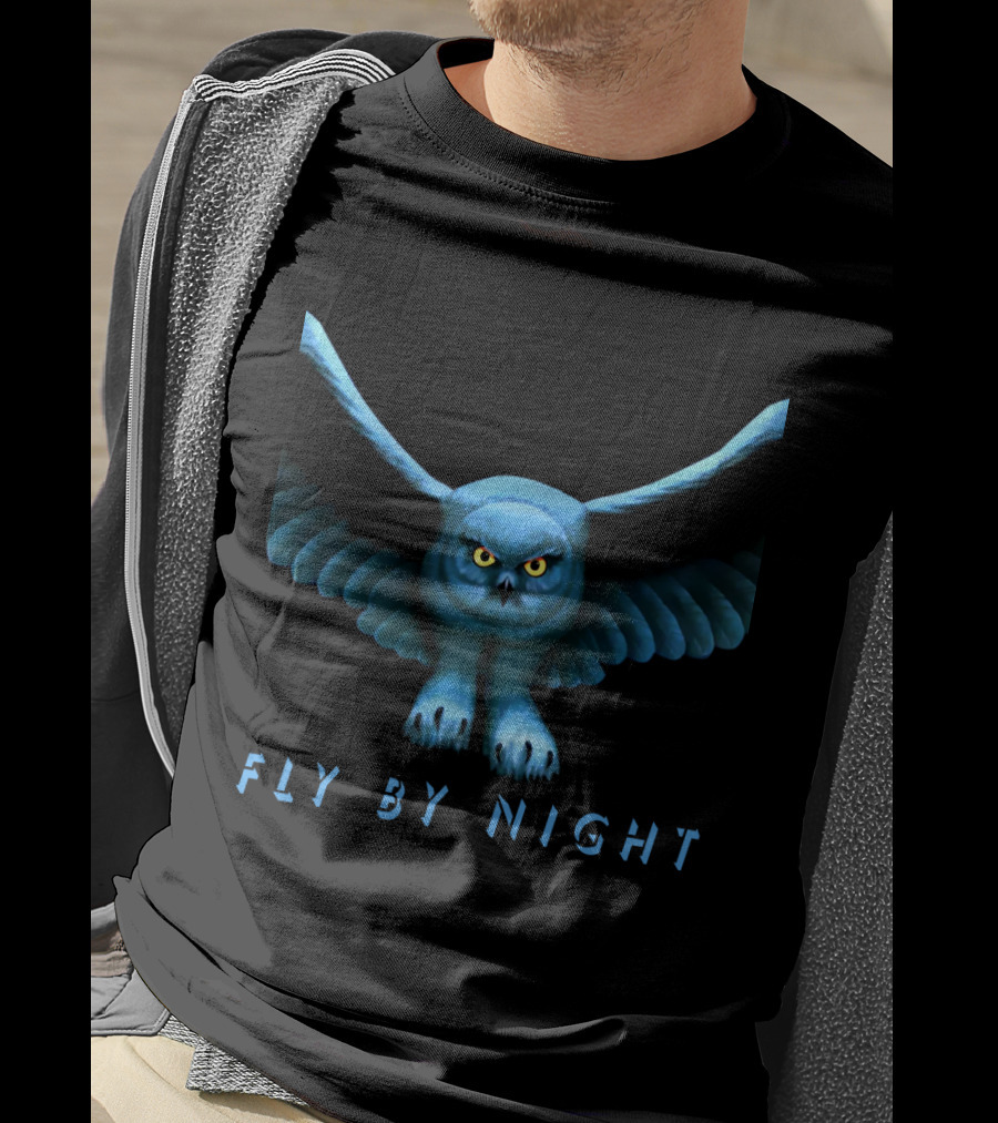 Rush Fly By Night Blue Owl Emblem T-Shirt
