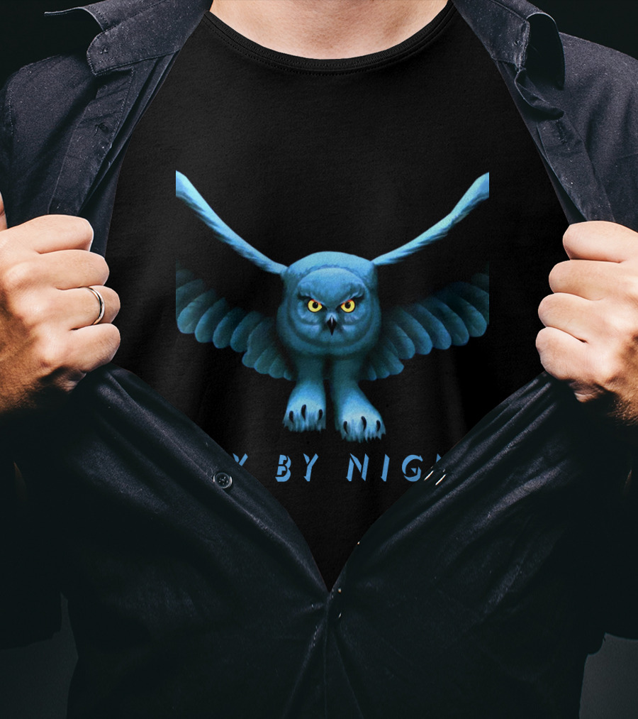 Rush Fly By Night Blue Owl Emblem T-Shirt