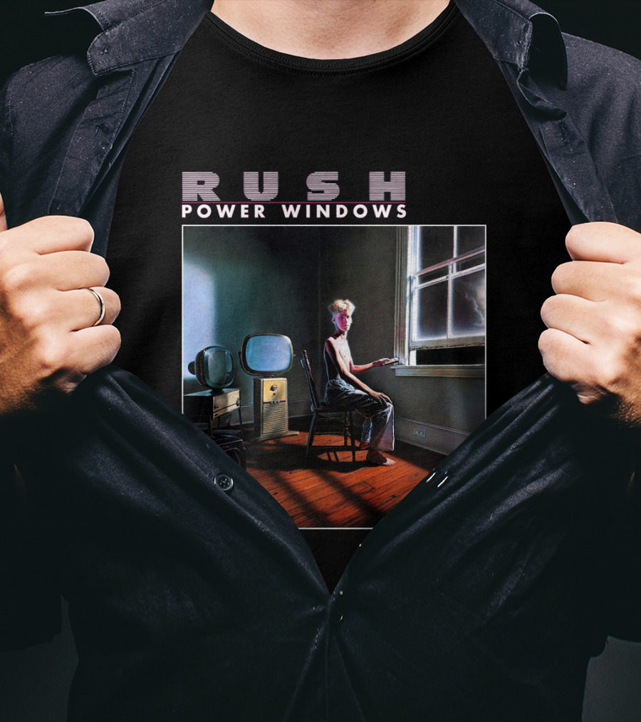 Rush Power Windows Album Cover Art Vintage Television Room Scene T-Shirt