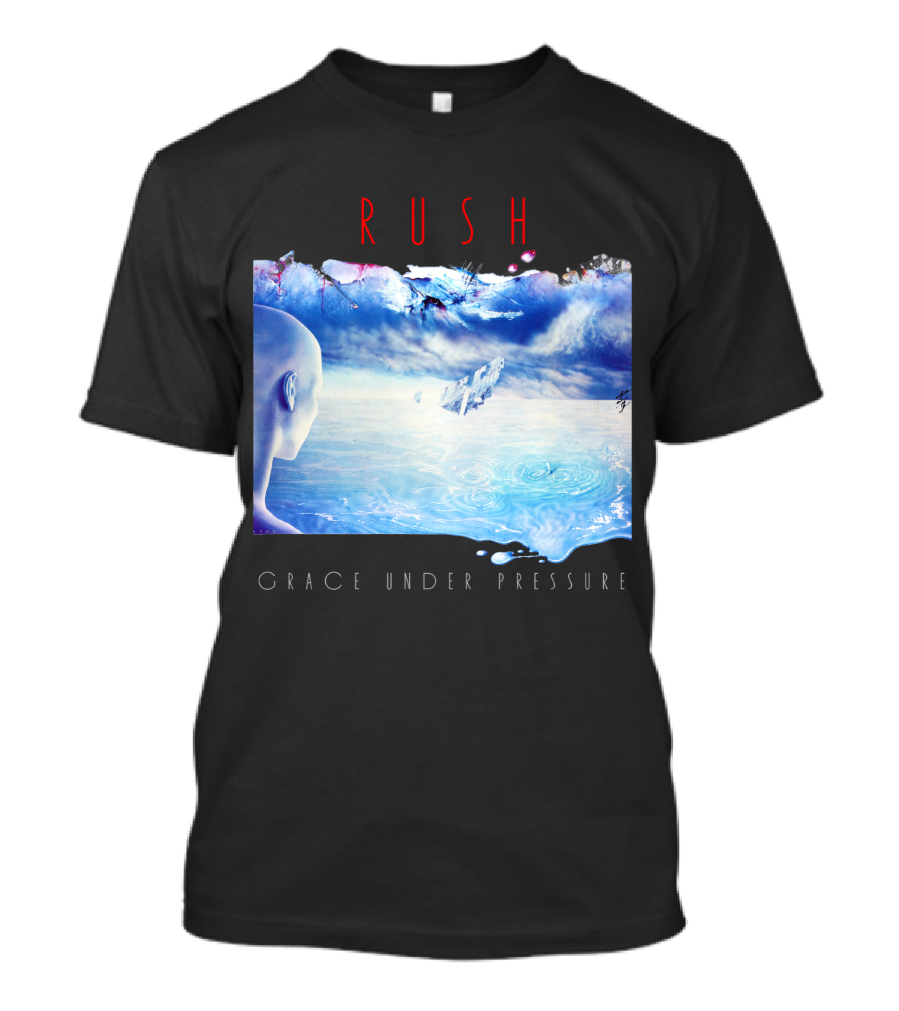 Rush Grace Under Pressure Album Cover Art With Surreal Ocean And Sky T-Shirt
