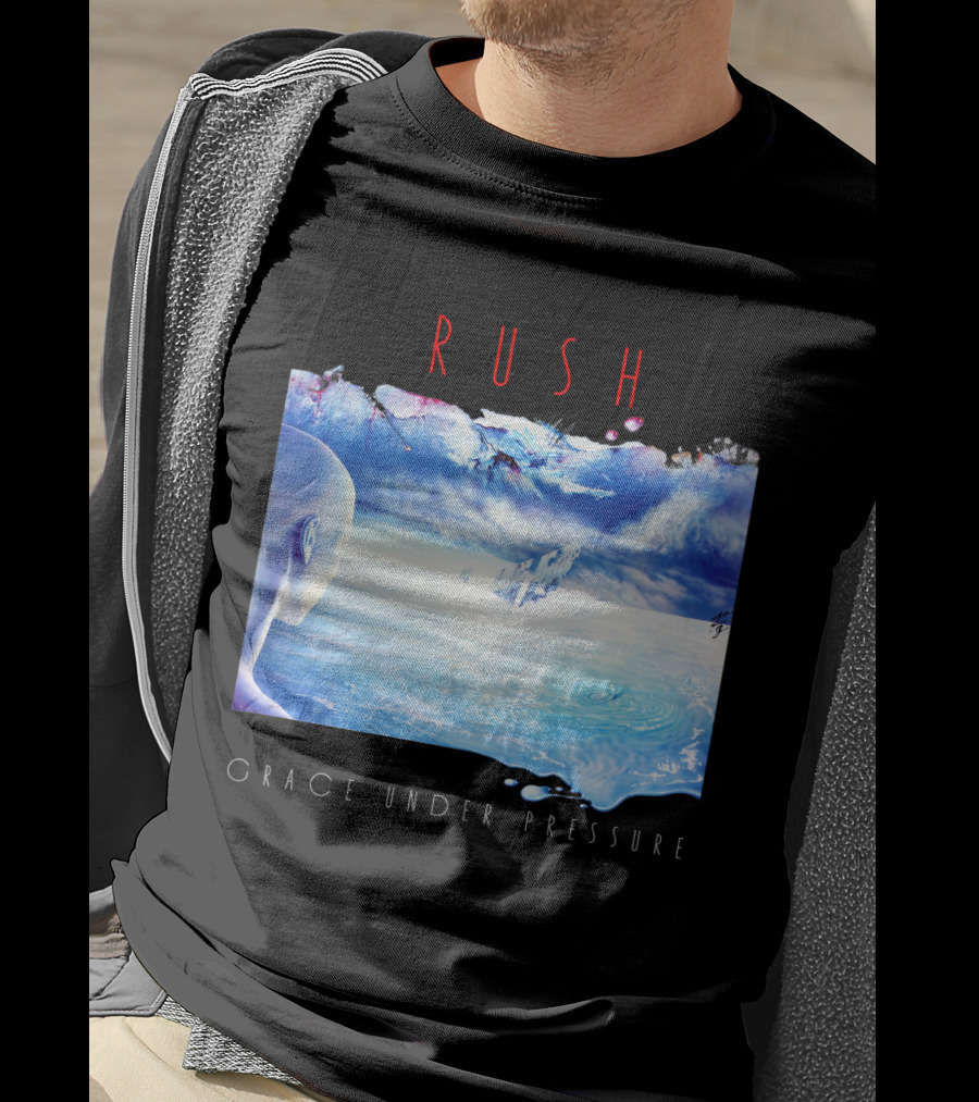 Rush Grace Under Pressure Album Cover Art With Surreal Ocean And Sky T-Shirt