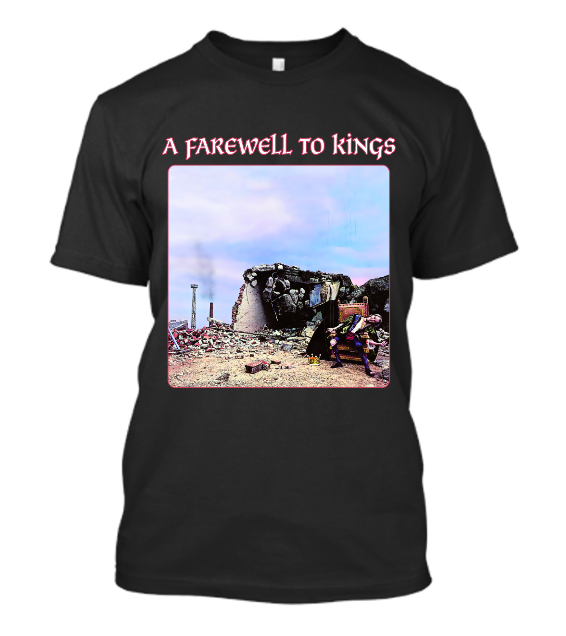 Rush A Farewell To Kings Album Cover With Ruins And Seated Figure T-Shirt