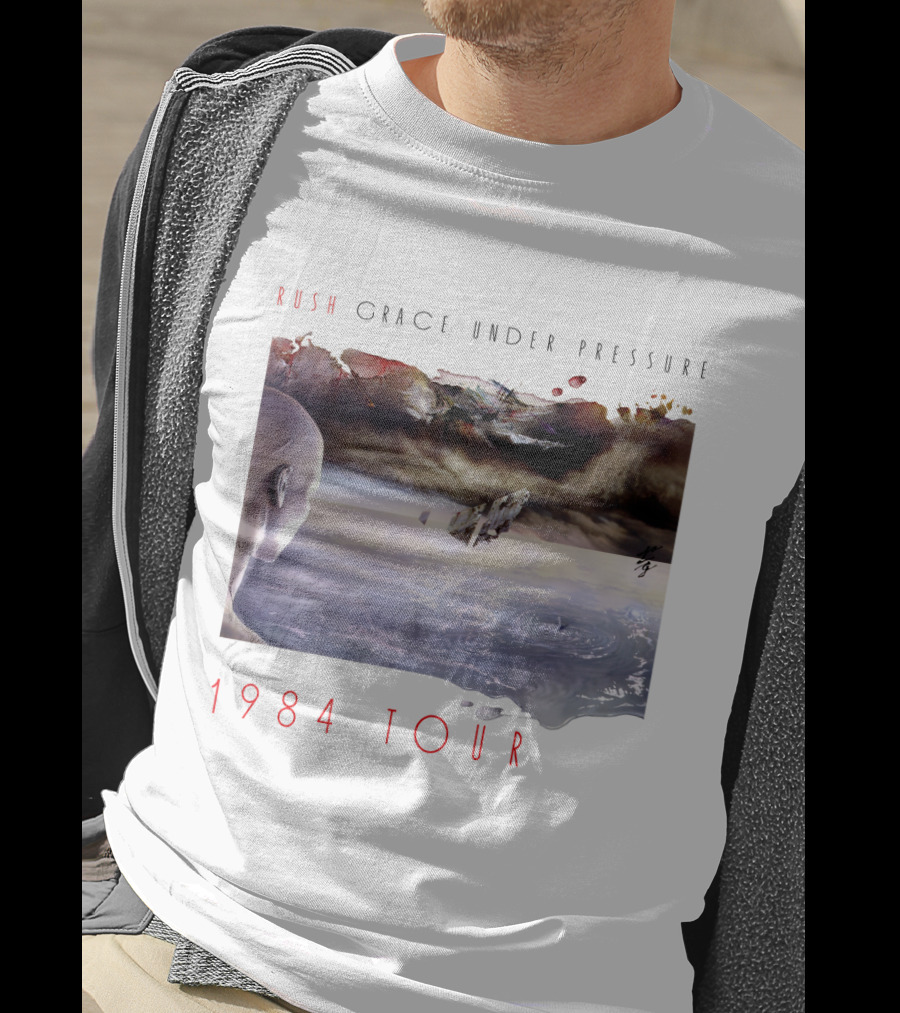 Rush Grace Under Pressure 1984 Tour Live Artwork T-Shirt