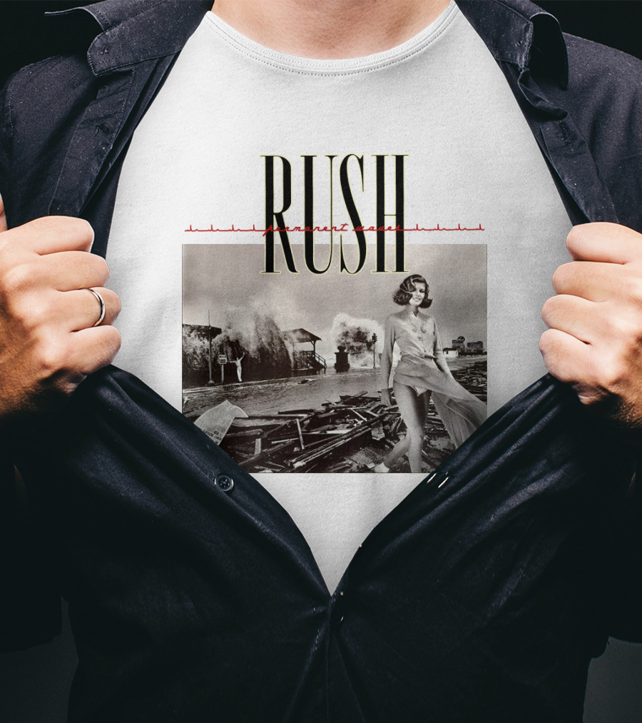 Rush Permanent Waves Classic Album Cover Photography T-Shirt
