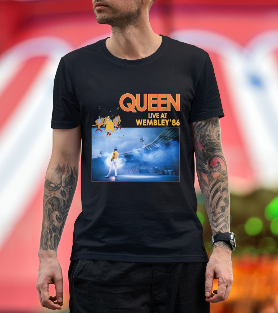Queen Live at Wembley '86 Stadium Performance T-Shirt