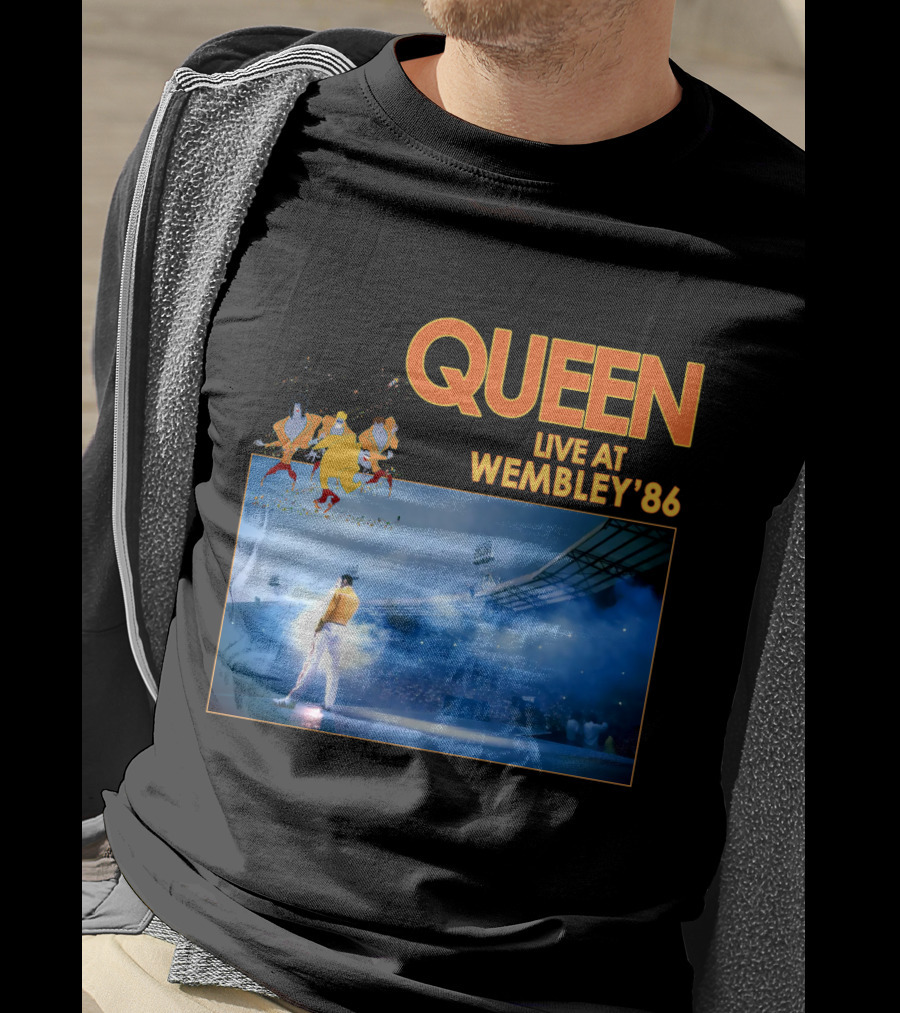 Queen Live At Wembley '86 Stadium Performance T-Shirt