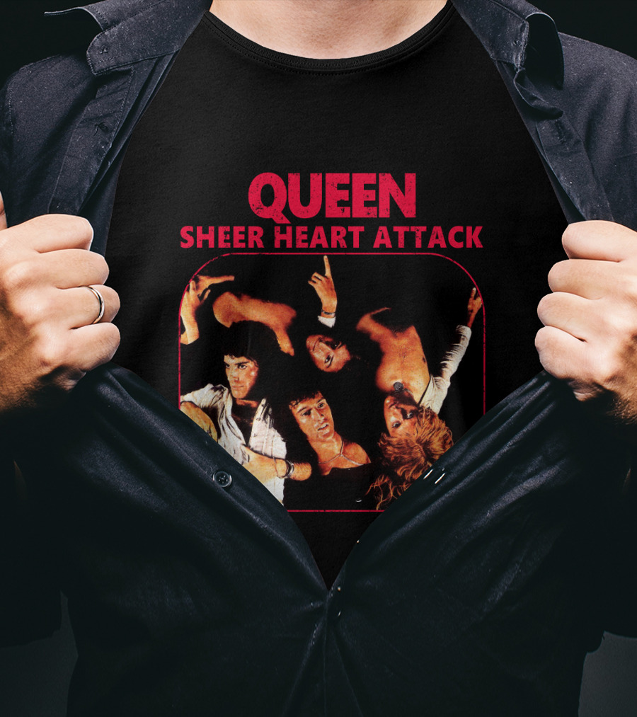 Queen Sheer Heart Attack Album Cover Quartet T-Shirt
