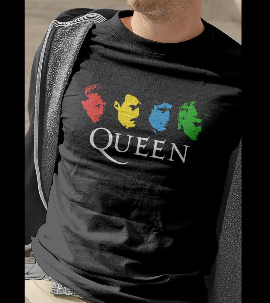 Queen Band Iconic Colorful Faces T-Shirt