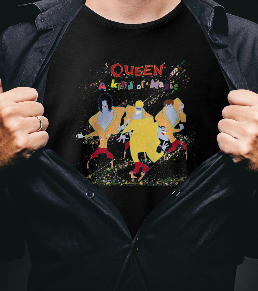 Queen A Kind Of Magic Colorful Band Animated T-Shirt