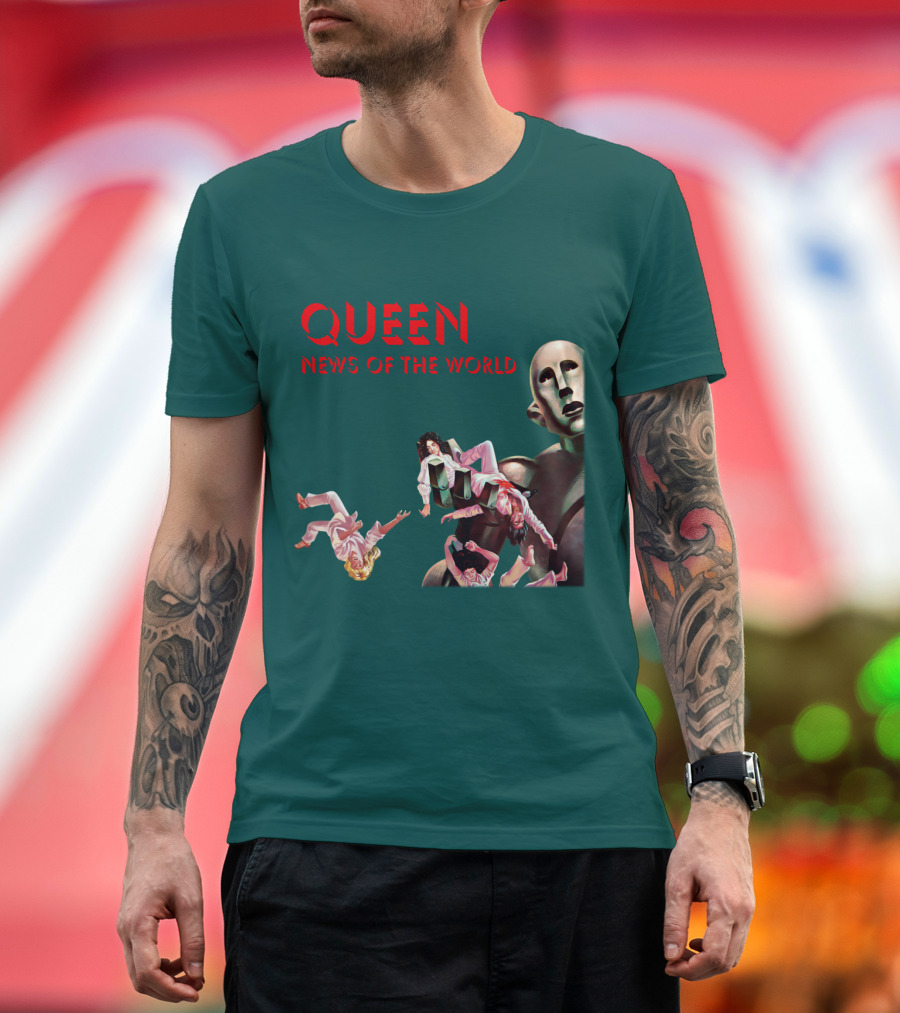 Queen News Of The World Album Cover Robot Artwork T-Shirt