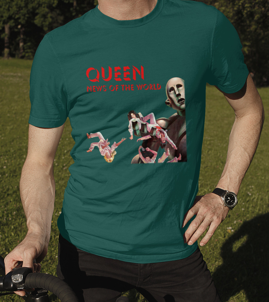 Queen News Of The World Album Cover Robot Artwork T-Shirt