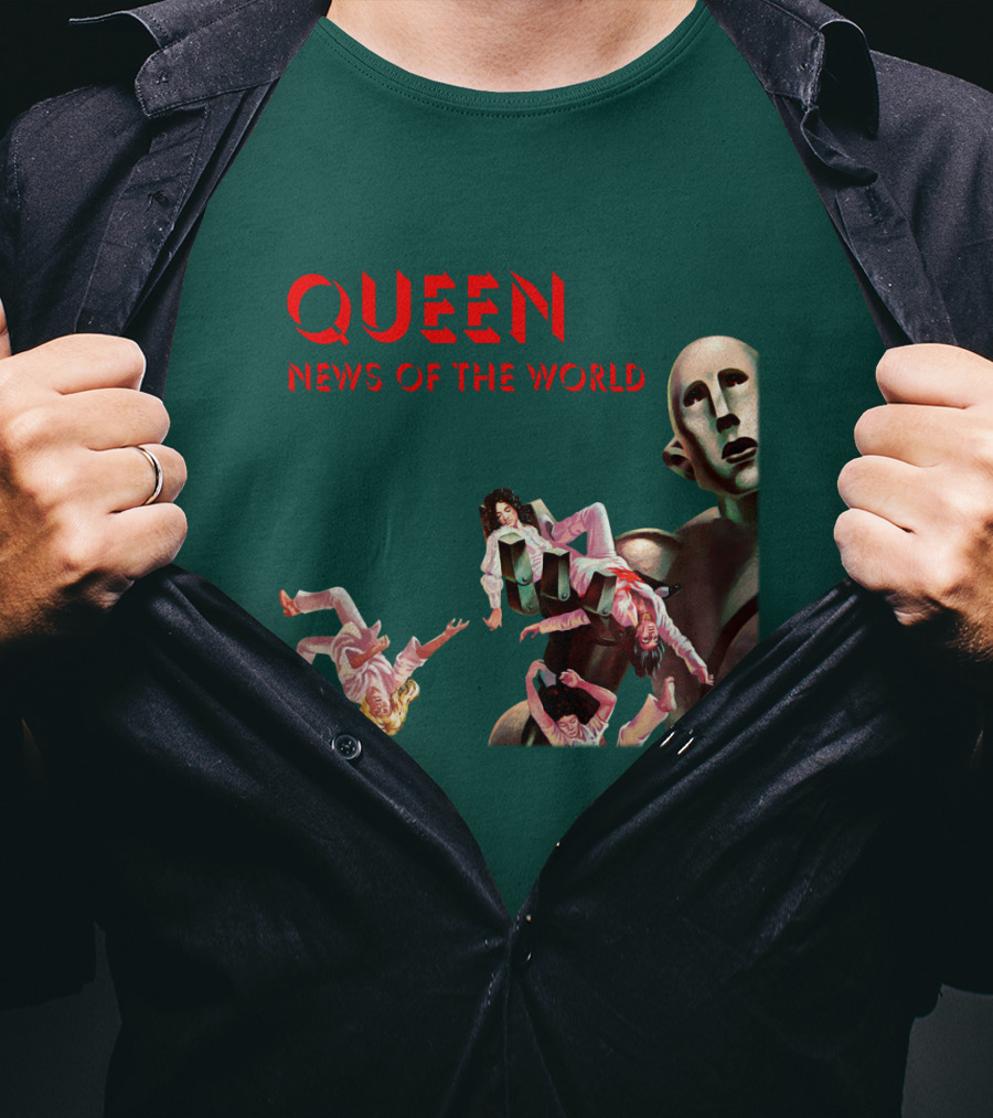 Queen News Of The World Album Cover Robot Artwork T-Shirt