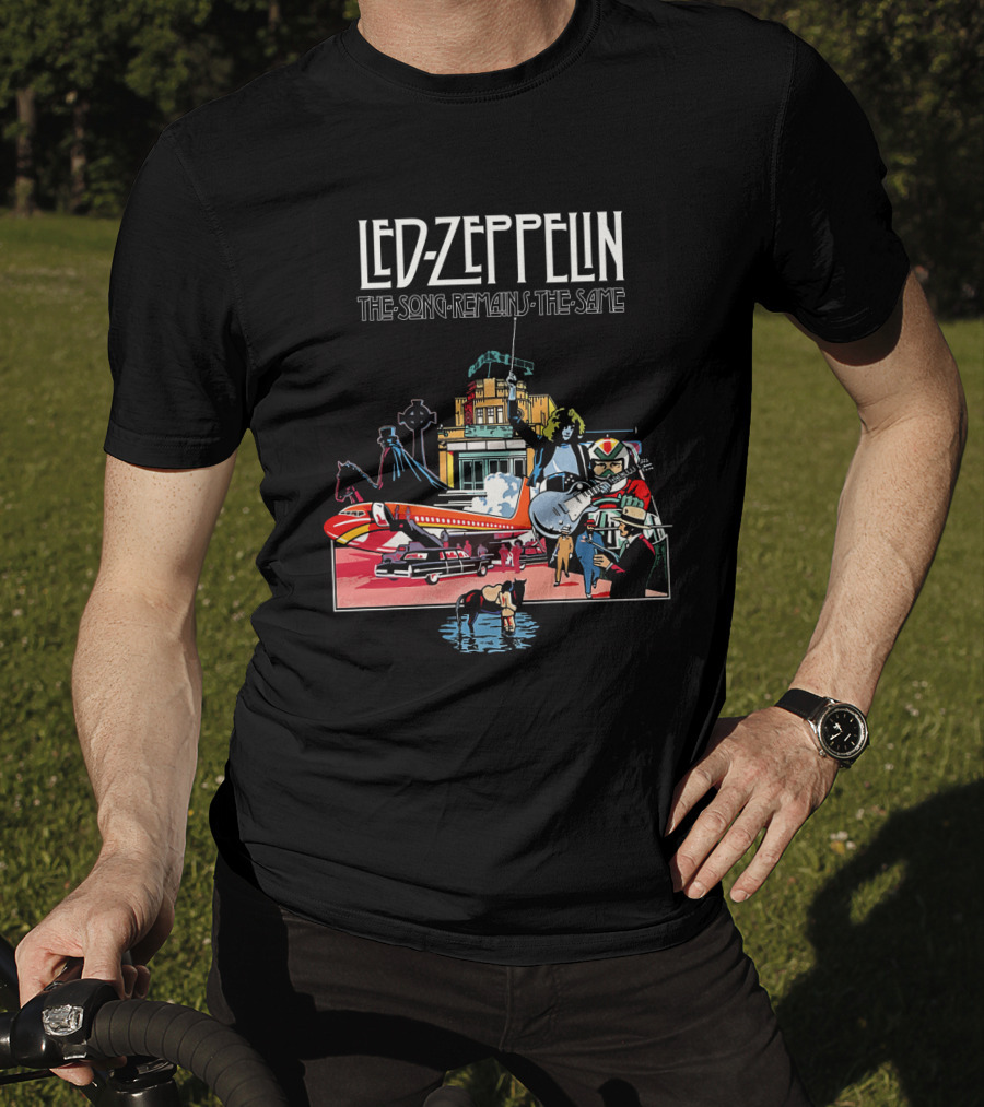 Lz 23 Lodztown Urban Scene With Horses Airplane And Architecture T-Shirt