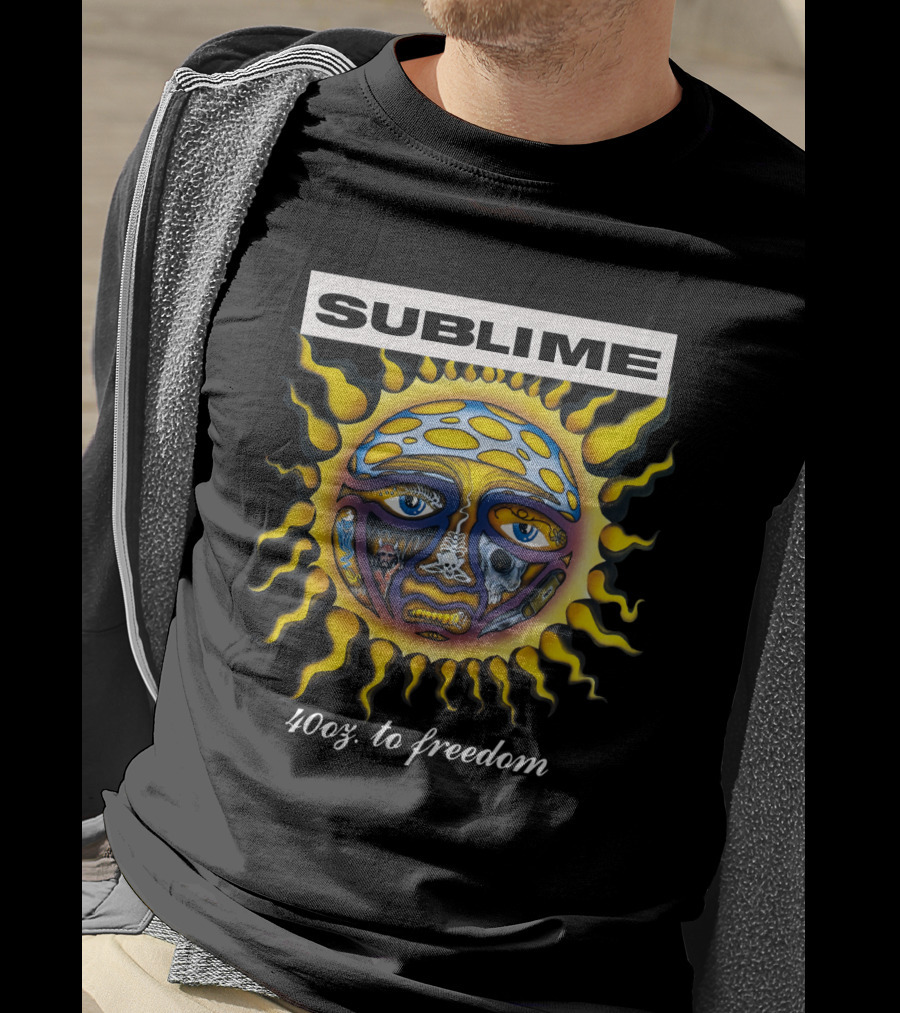 Sublime 40Oz. To Freedom Sun Face Art T-Shirt