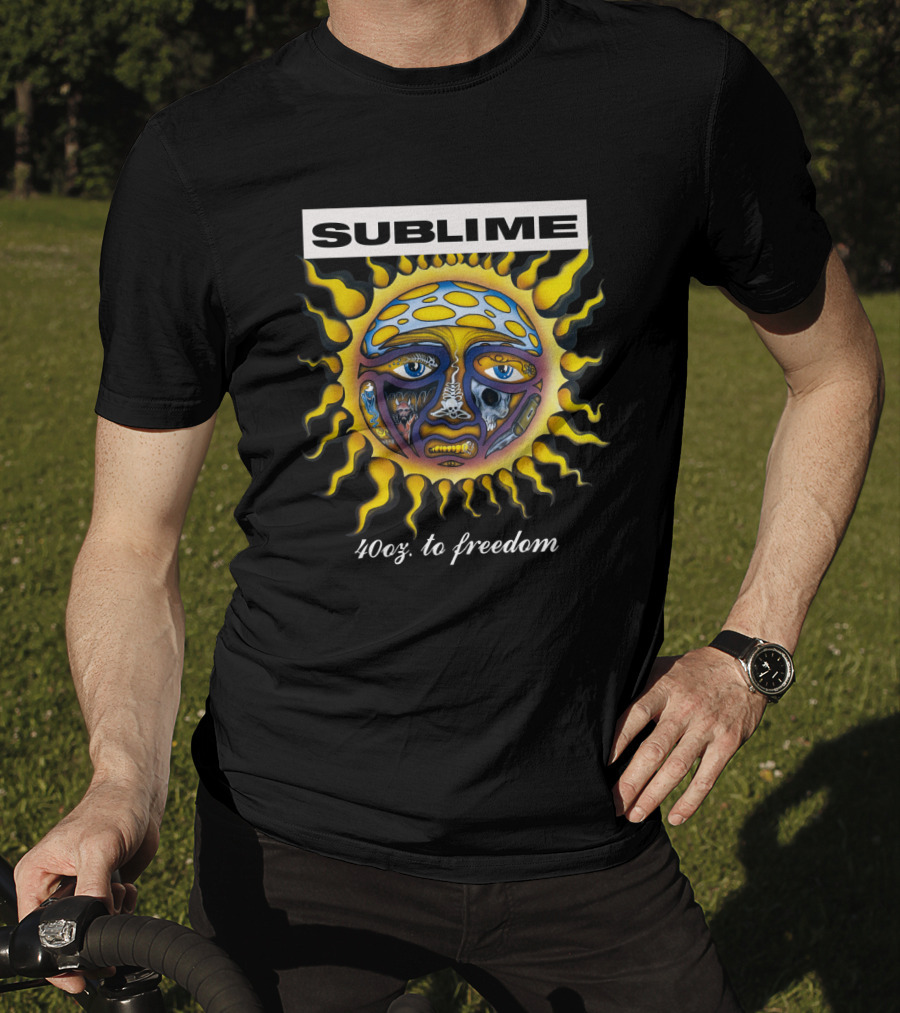 Sublime 40Oz. To Freedom Sun Face Art T-Shirt