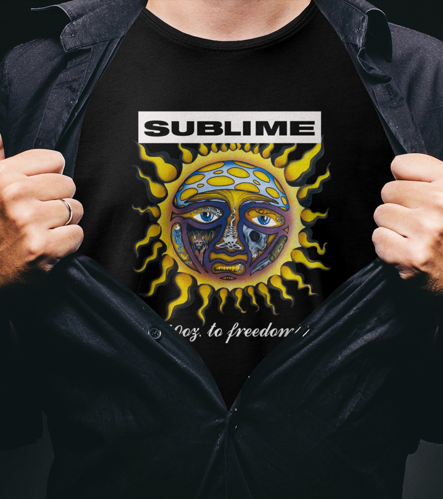 Sublime 40Oz. To Freedom Sun Face Art T-Shirt