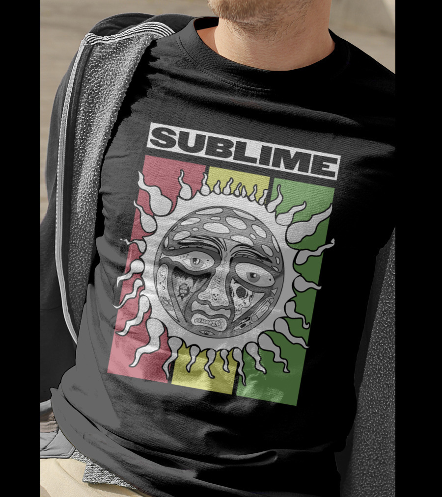 Sublime Sunface With Red Yellow Green T-Shirt