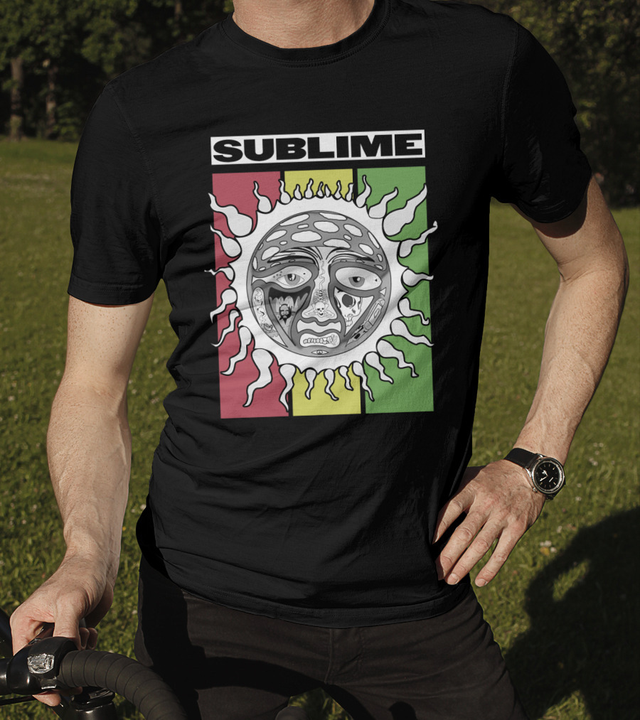Sublime Sunface With Red Yellow Green T-Shirt