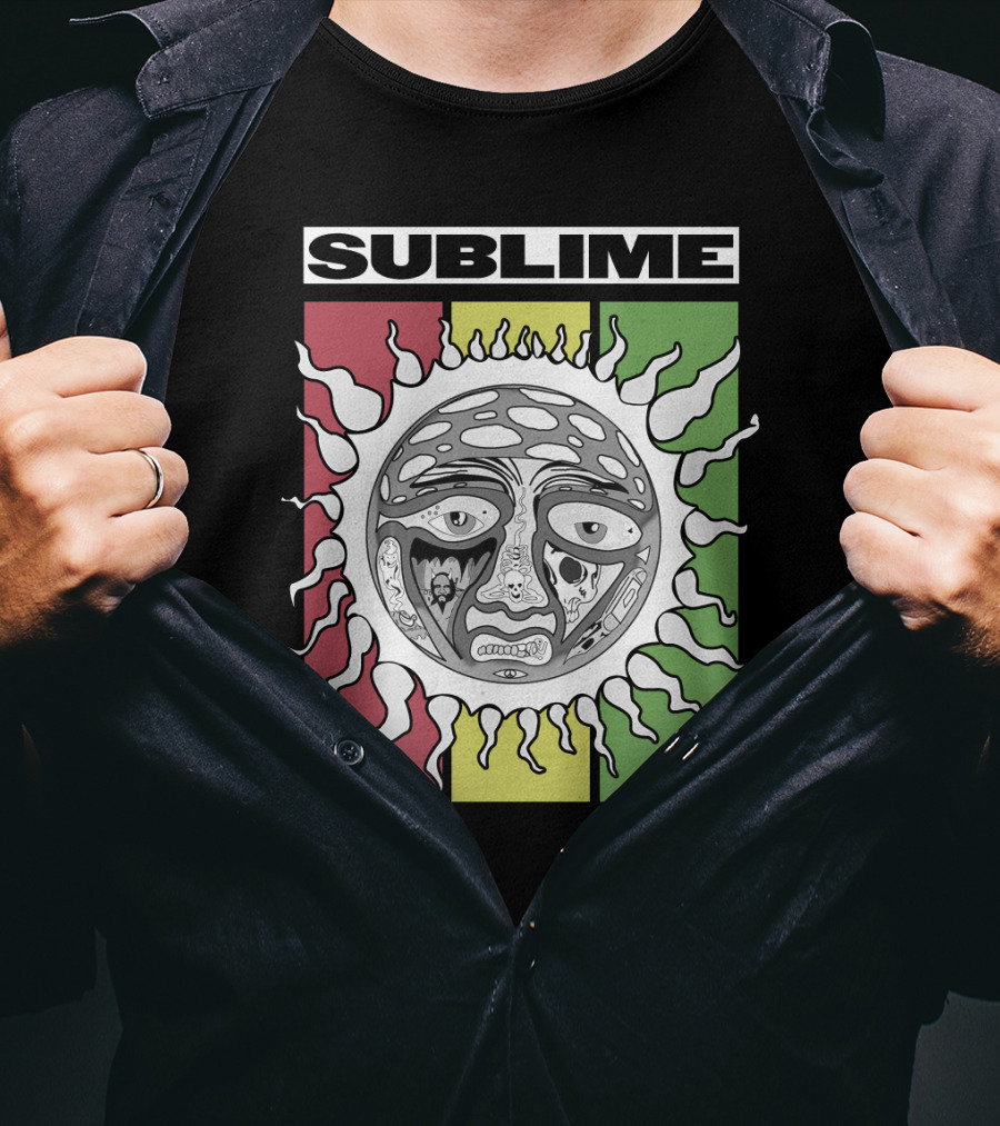 Sublime Sunface With Red Yellow Green T-Shirt