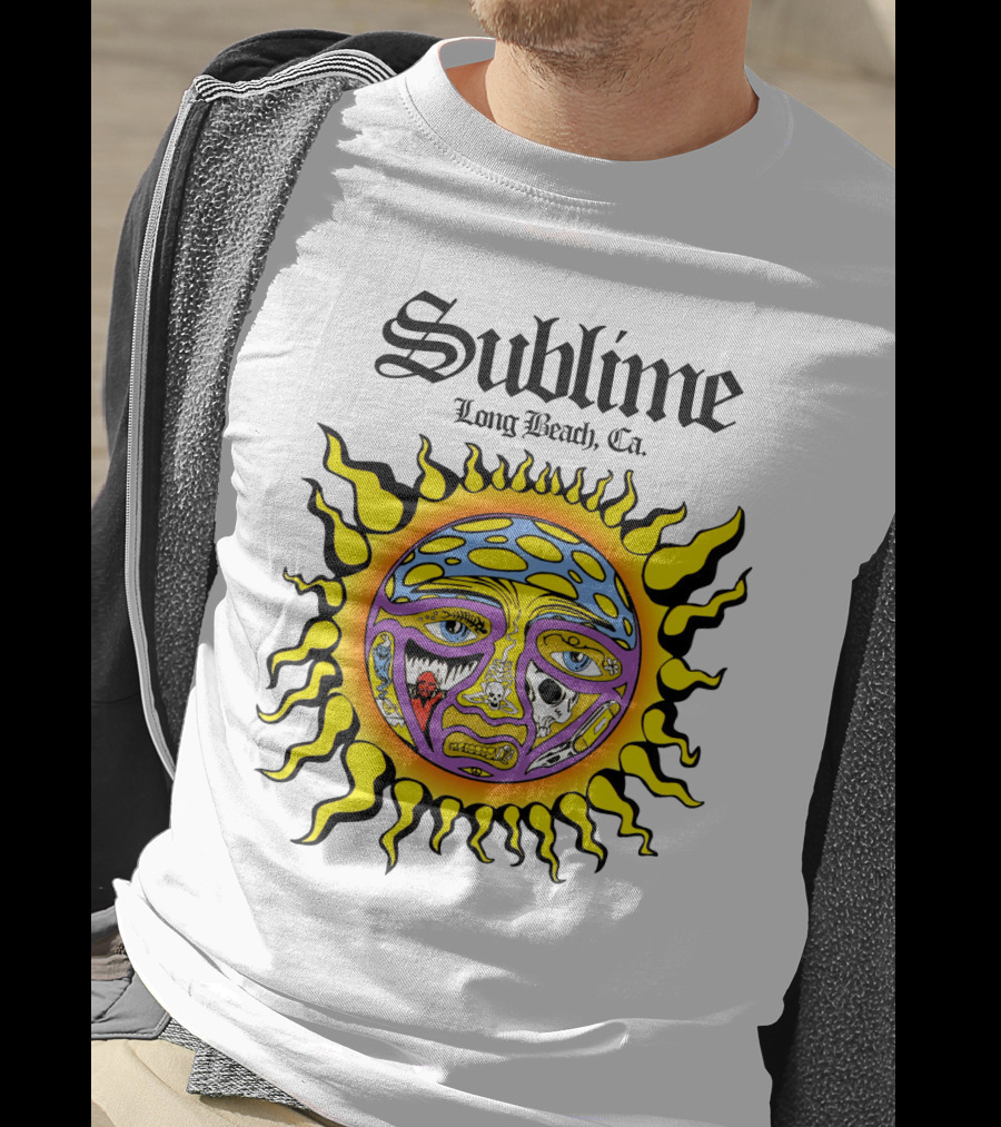Sublime Long Beach Ca Sunface Artwork T-Shirt