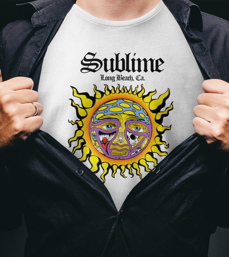 Sublime Long Beach Ca Sunface Artwork T-Shirt