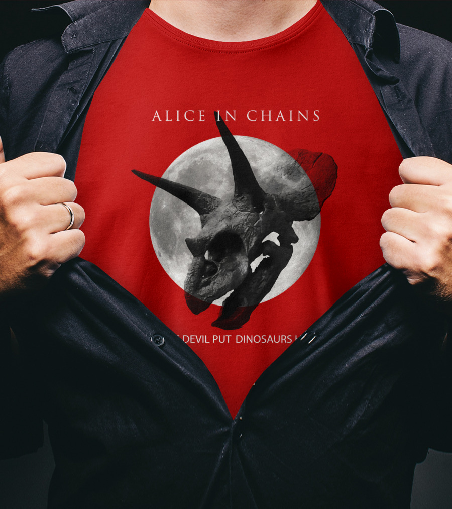 Alice In Chains The Devil Put Dinosaurs Here T-Shirt