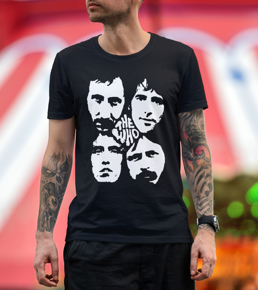The Who Classic Band Member Faces T-Shirt
