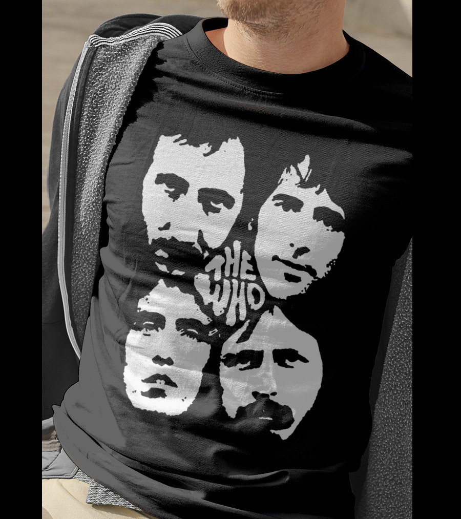 The Who Classic Band Member Faces T-Shirt
