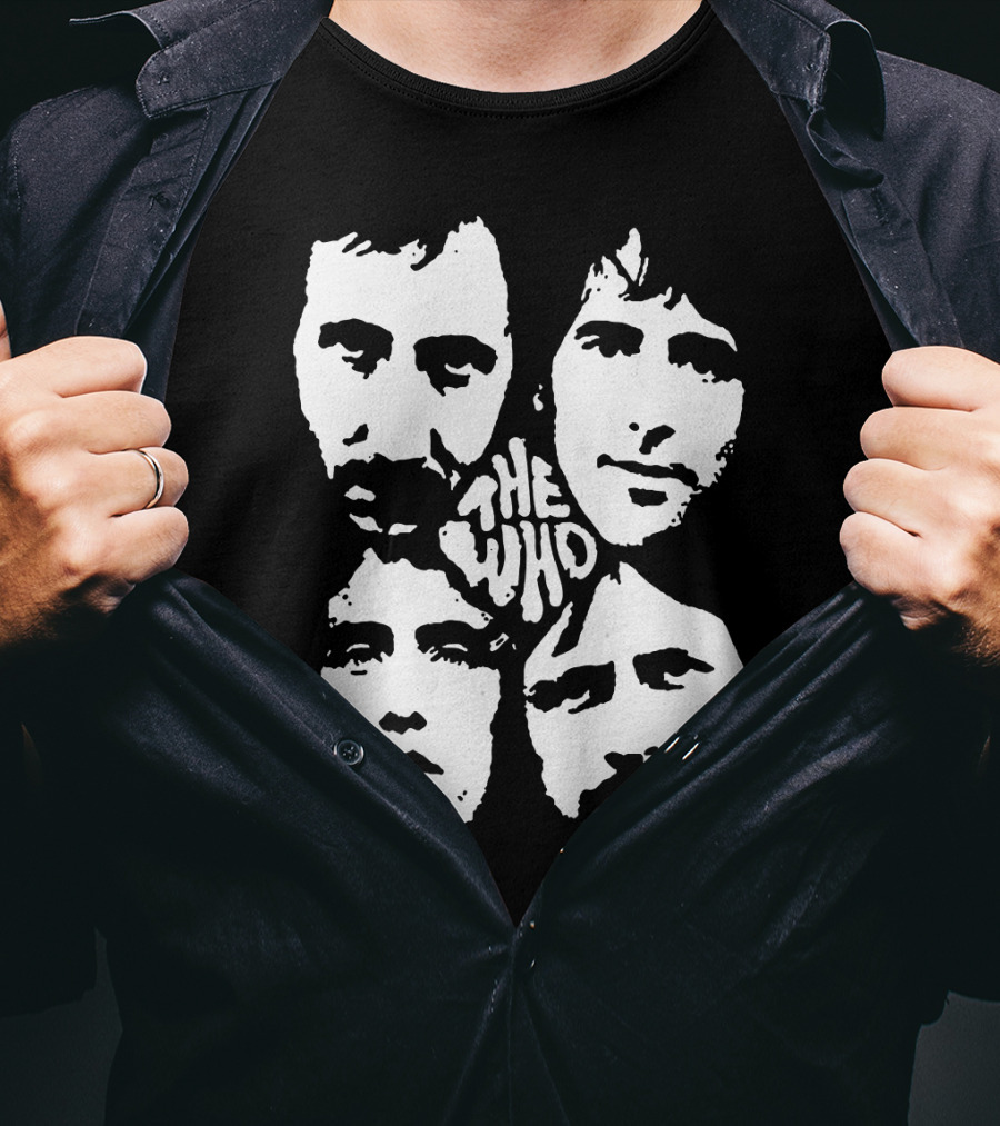 The Who Classic Band Member Faces T-Shirt