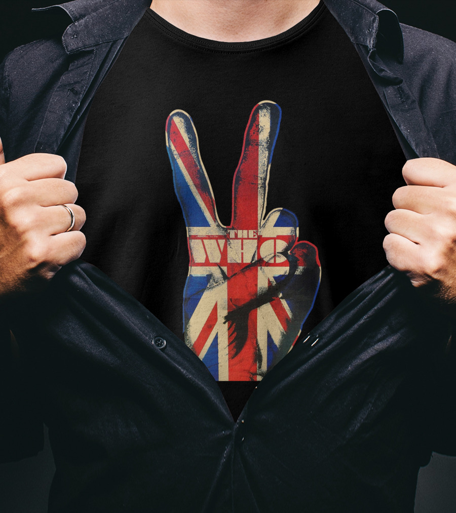 The Who Union Jack Peace Sign T-Shirt