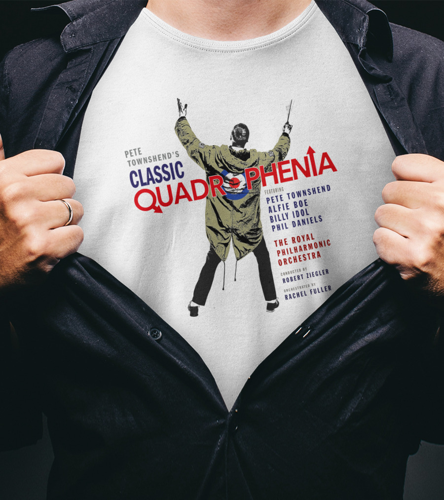Pete Townshend's Classic Quadrophenia The Royal Philharmonic Orchestra Alfie Boe Billy Idol Phil Daniels T-Shirt