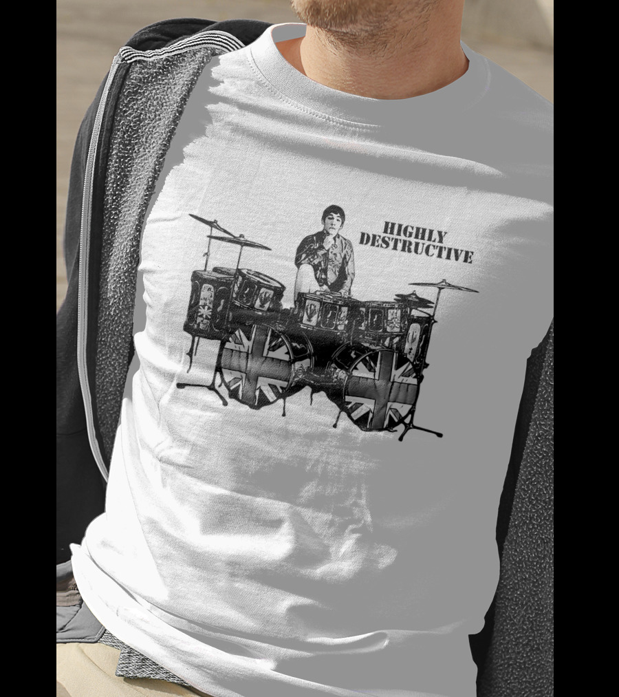Highly Destructive Tw 30 Union Jack Drummer T-Shirt